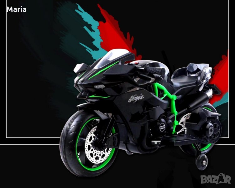 Акумулаторен МОТОР Ninja Duo 12V меки гуми с Кожена седалка, снимка 1