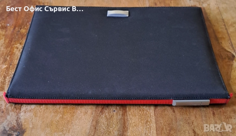 папка луксозна за документи черен с червено без/с цип Марксман Marksman А4, снимка 1