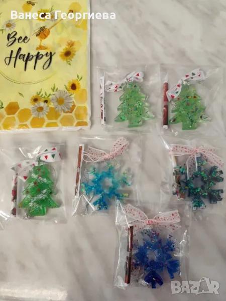 Коледни играчки от епоксидна смола , снимка 1