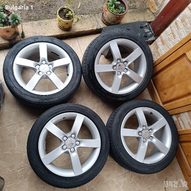 Джанти Seat VW Audi 5х100 16 с летни гуми 215/45/16 , снимка 1