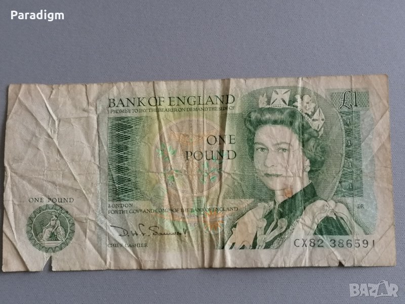 Банкнота - Великобритания - 1 паунд | 1982г., снимка 1