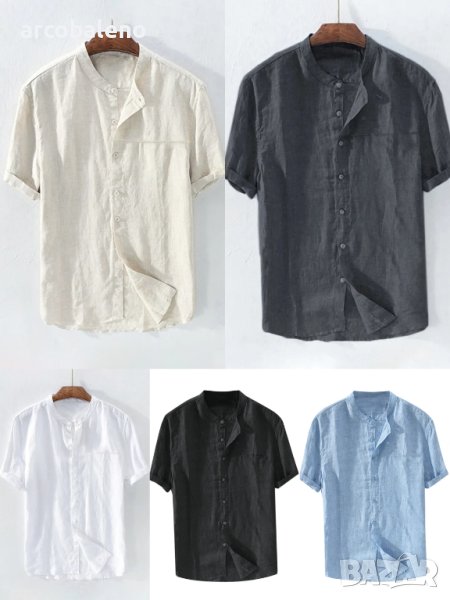 Мъжка ежедневна риза с къси ръкави, 5цвята , снимка 1