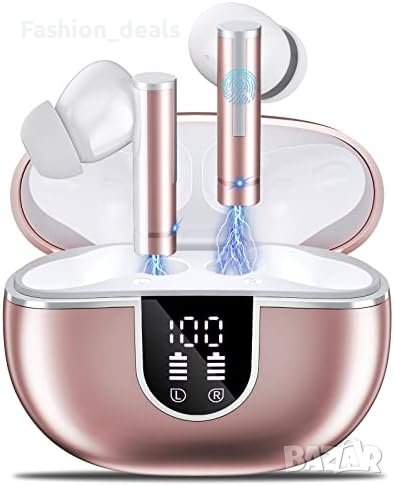 Нови Bluetooth 5.3 слушалки с HD микрофон HiFi стерео звук музика спорт, снимка 1