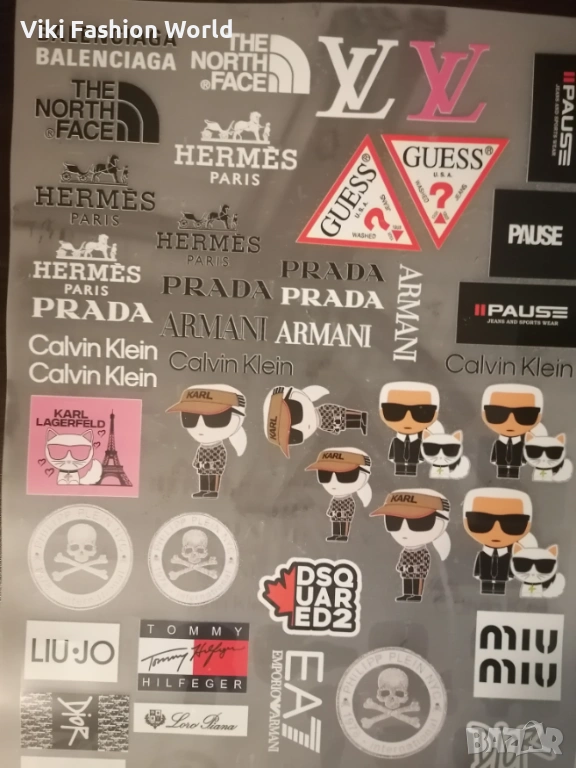 Стикери за дрехи - известни марки , щампи на дрехи , щампа тениска, снимка 1