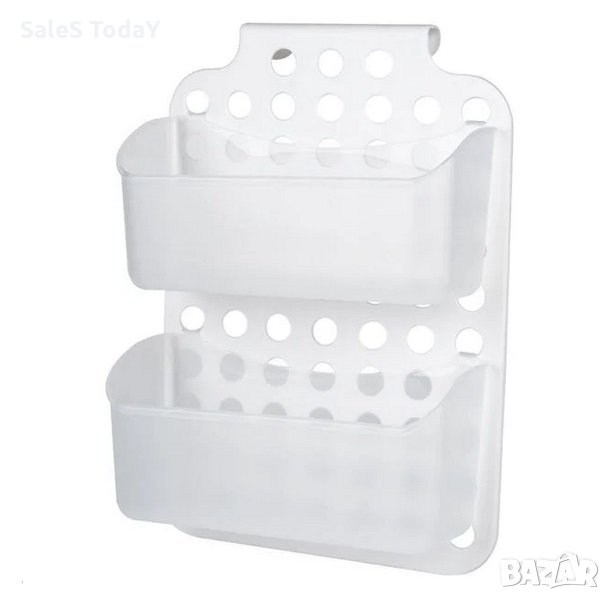 Рафт за баня, 2 нива, 23x8x10.5-7.5 cm, снимка 1