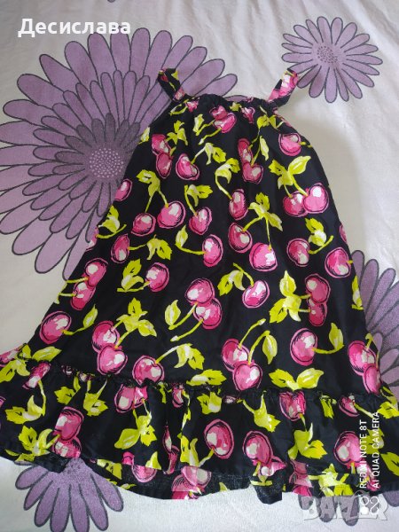 Детска рокля с черешки, снимка 1