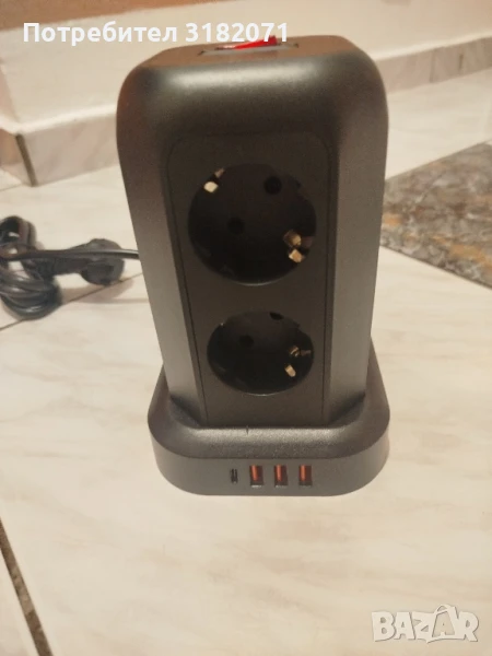 Разклонител тип "КУЛА", 1,8м кабел, снимка 1