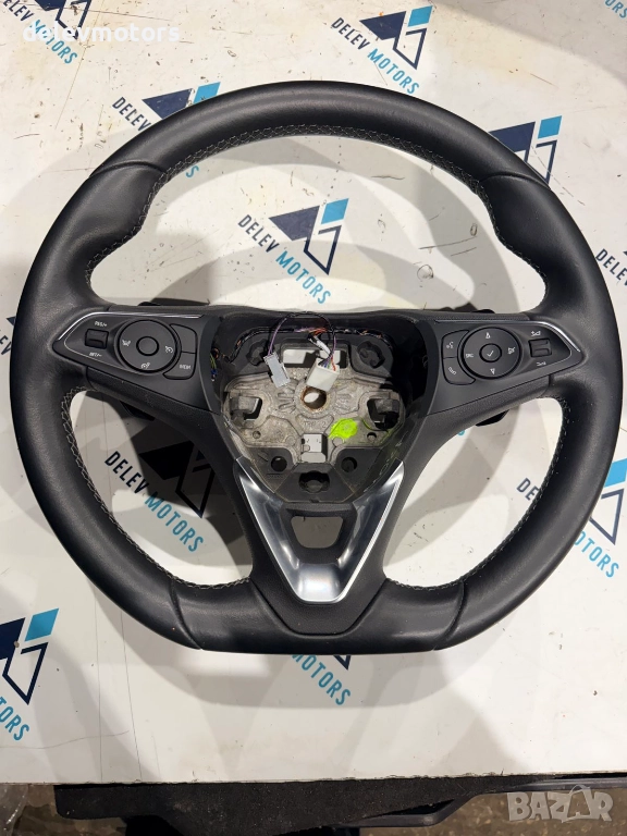 98356599YX трилъчев кожен мултифункционален волан с пера от Opel Mokka 1.2i автоматик,131 кс. , снимка 1