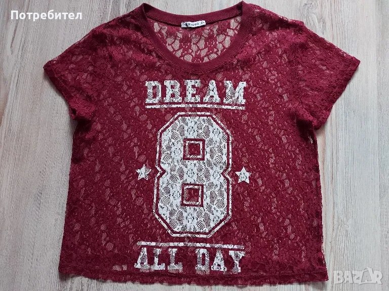 Нова дамска блуза с къс ръкав ХС, снимка 1