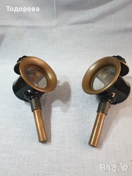 Чифт безупречни файтонски фенери- ляв и десен, снимка 1