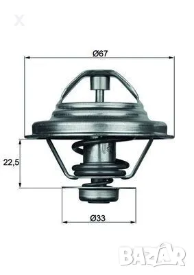 21128731 BEHR ТЕРМОСТАТ 87°C VW Beetle / VW Transporter T2 / VW Transporter T3  1967 - 2003, снимка 1