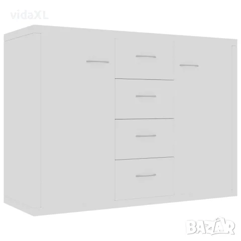 vidaXL Бюфет, бял, 88x30x65 см, инженерно дърво