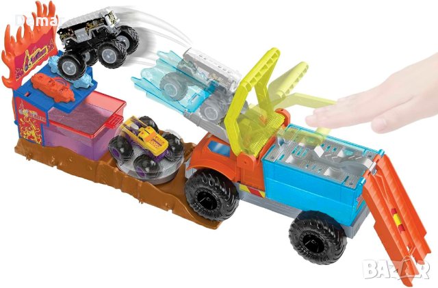 Hot Wheels Monster Trucks Arena комплект играчки коли за деца арена, снимка 2 - Коли, камиони, мотори, писти - 41886255