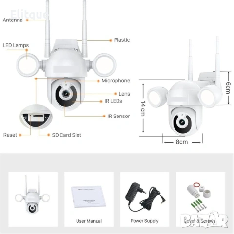 Y2300 Куполна камера с LED диоди и увеличение - 3MPX, снимка 5 - Друга електроника - 53127647