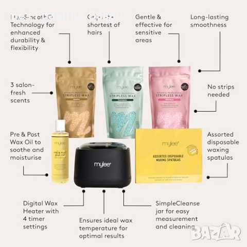 Нов Професионален Комплект за Обезкосмяване Цифров Нагревател и Восък, снимка 6 - Други - 44610949