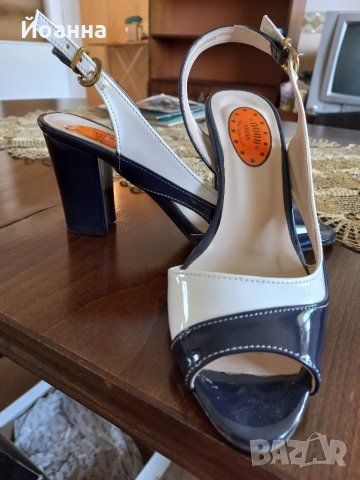 Лачени обувки на ток, снимка 1