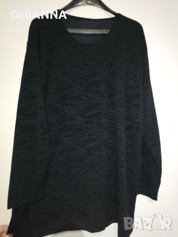СТРАХОТНА ТУНИКА  ЧЕРНО 2XL-3XL, снимка 2 - Туники - 44488315