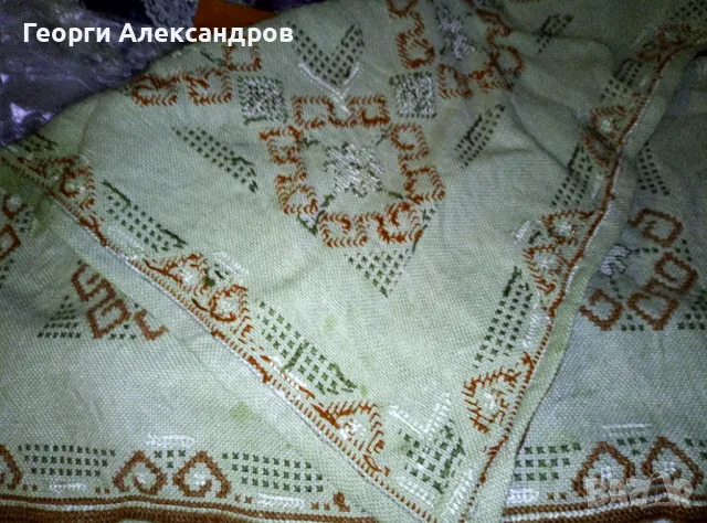 СТАРИННА Ръчно ВЕЗАНА КЪРПА Етнографска ШЕВИЦА УНИКАТ, снимка 8 - Антикварни и старинни предмети - 48073523