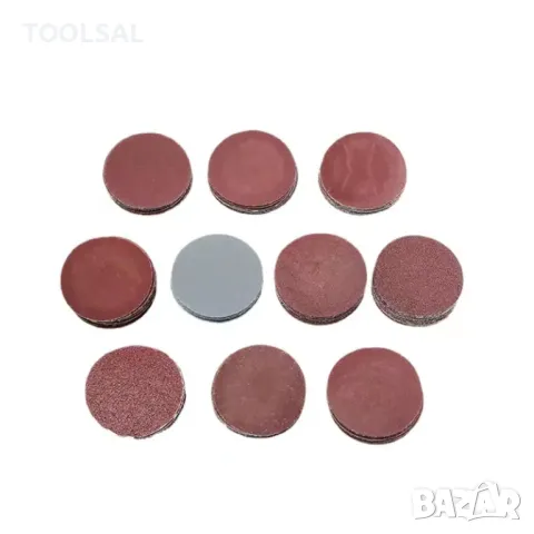 Комплект шкурки 100бр. и подложка ф50мм, снимка 2 - Други инструменти - 47431912
