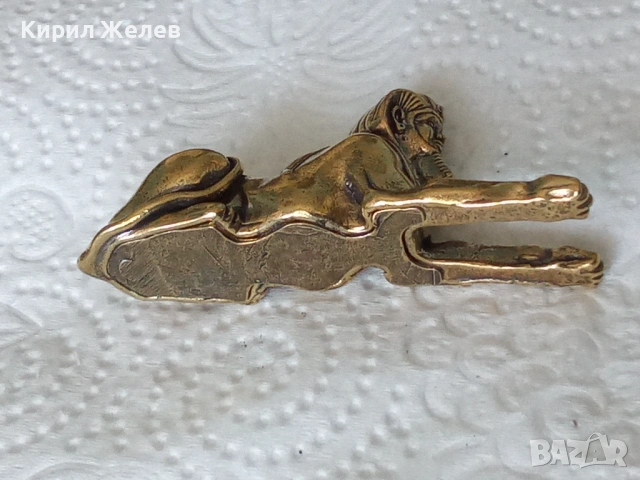 Малка бронзова фигурка на сфинкс 54253, снимка 5 - Колекции - 53752528