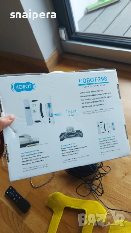 Hobot 298 робот за прозорци с вграден контейнер – син, снимка 11 - Други - 53486597