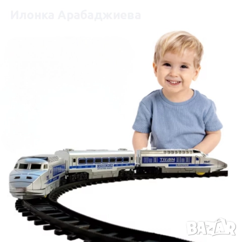 Влакче с релси, звуци и светлини – впечатляващ подарък за Коледа и празниците, снимка 3 - Влакчета, самолети, хеликоптери - 52818445