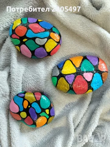 Ръчно рисувани камъни, снимка 4 - Декорация за дома - 50241445