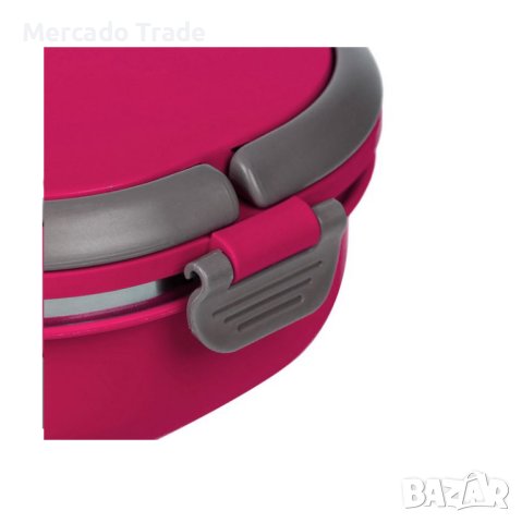 Термокутия за храна Mercado Trade, С капак и дръжка, Розов, снимка 4 - Кутии за храна - 41373640