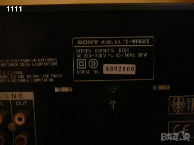 SONY TC-WR665S, снимка 8 - Ресийвъри, усилватели, смесителни пултове - 52892871
