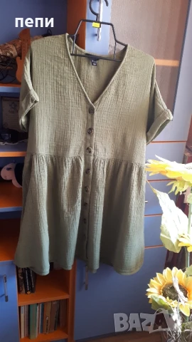 Уникална дамска рокля от памук -Л -Размер
