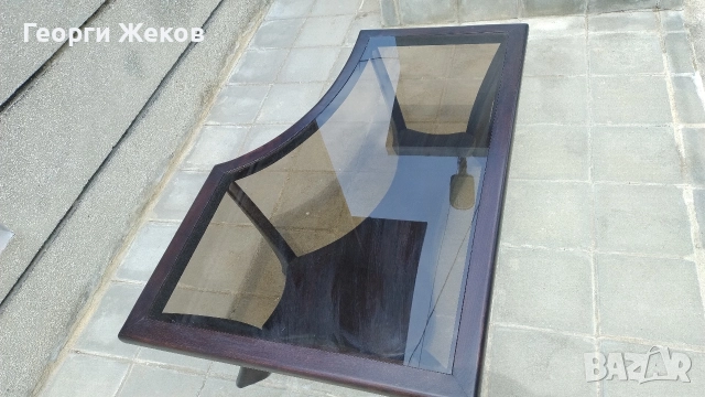 холна маса от масив и стъкло, снимка 9 - Маси - 52593212