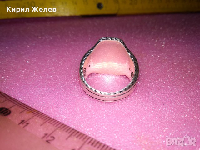 KAR 925 ПИРАТСКИ АВТОРСКИ ЕМАЙЛИРАН СРЕБЪРЕН ПРЪСТЕН СРЕБРО 925 РЪЧНА МАЙСТОРСКА АРТ ИЗРАБОТКА 43080, снимка 14 - Пръстени - 44390827