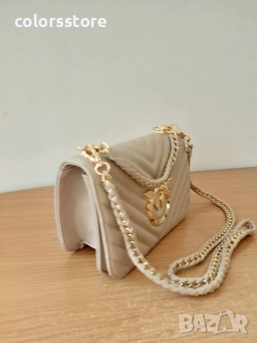  Чанта бежова Pinko0/SG568, снимка 2 - Чанти - 35976811