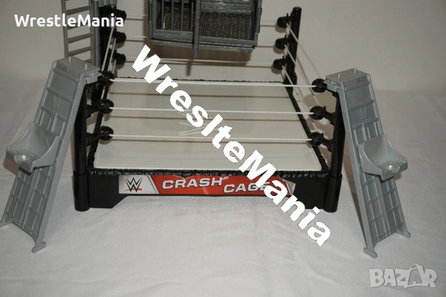 Рядък Кеч Ринг с Кеч Клетка WWE Crash Cage Wrestling Ring Playset Seat Launchers, снимка 5 - Колекции - 51854738
