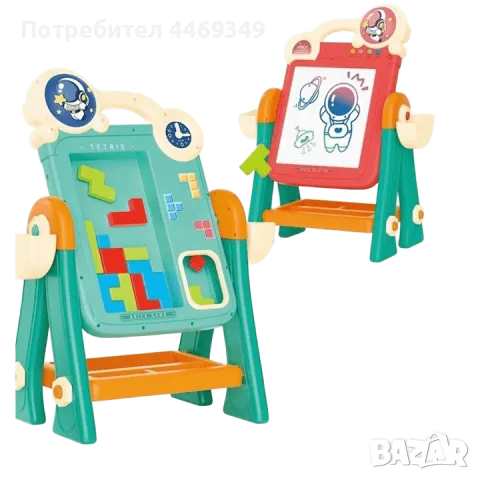 Детска двустранна дъска - за рисуване и Тетрис игра