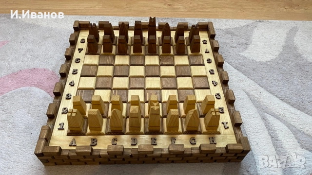 ШАХ дървен, ръчна изработка, снимка 12 - Шах и табла - 52456993
