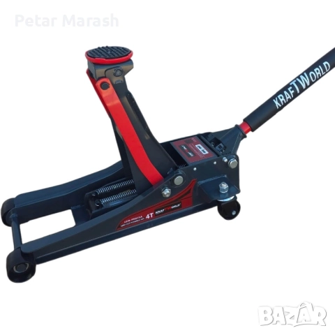 4T Нископрофилен Хидравличен Крик с Двойна Помпа KraftWorld – 4T, 83–465 мм, снимка 2 - Други инструменти - 52222315