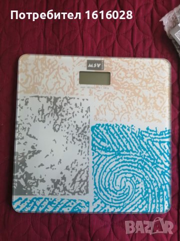 Електронен стъклен кантар за тегло до 180 кг., снимка 1