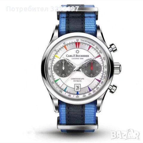 Carl F. Bucherer кварцов часовниk,водоусточив,дата,хронограф , снимка 4 - Мъжки - 41798575