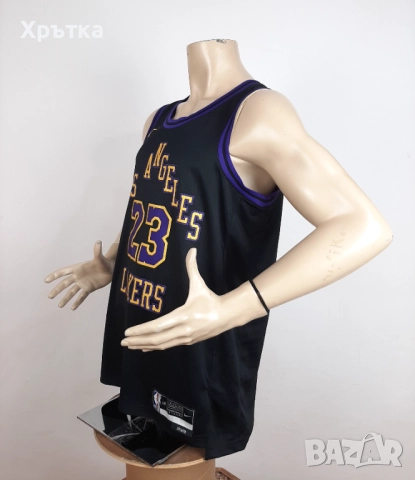 Nike NBA Lakers LeBron - Оригинален мъжки баскетболен потник р-р L, снимка 8 - Тениски - 52249538