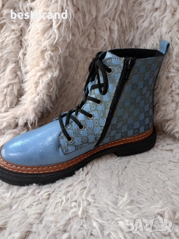 Дамски боти от естествена кожа,с цип и ластични връзки,код 66/135, снимка 11 - Дамски боти - 51776138