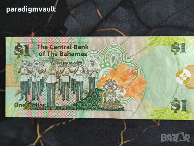 Банкнота - Бахами - 1 долар UNC | 2015г., снимка 2 - Нумизматика и бонистика - 53746499