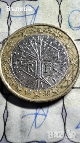 Едно евро 1999 Франция, снимка 2 - Други ценни предмети - 53468548