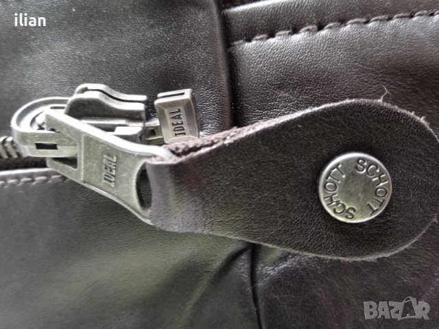 Мъжко кожено яке Schott, снимка 9 - Якета - 40593982