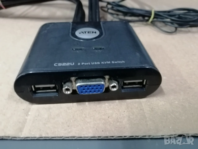 KVM Switch Aten CS22U USB, снимка 7 - Кабели и адаптери - 53626891
