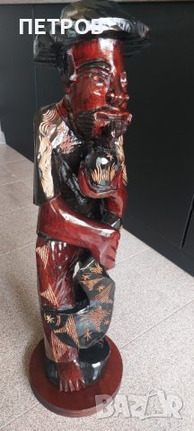 Уникална голяма статуя статуетка дърво, снимка 5 - Статуетки - 40940576