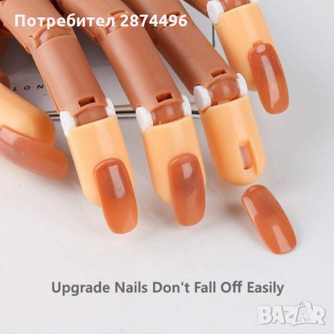 3089 Комплект тренировъчна ръка и 100 броя удължители ( нокти), снимка 5 - Продукти за маникюр - 35789896