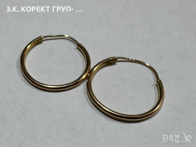 Златни дамски обеци 14К, снимка 2 - Обеци - 53037518