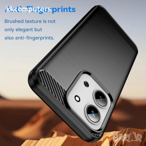 WANLONFENG LS Удароустойчив TPU Калъф с Протектор за Xiaomi Redmi 15C 5G / 4G / Poco C85 4G - Черен,, снимка 5 - Калъфи, кейсове - 52072448