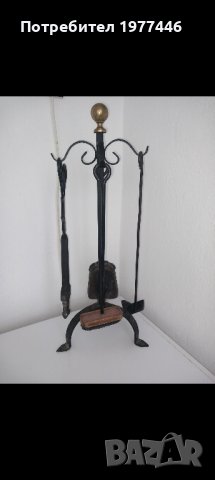 прибори за камина  внос от Франция перфектно състояние 